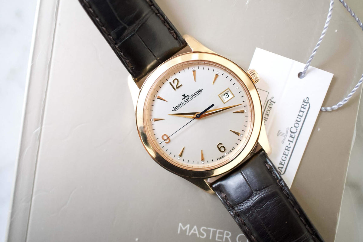 SOLD OUT: Jaeger-LeCoultre Master Control Date 39mm 18K Rose Gold 176.2.40.S Box Q1542520 - WearingTime Luxury Watches