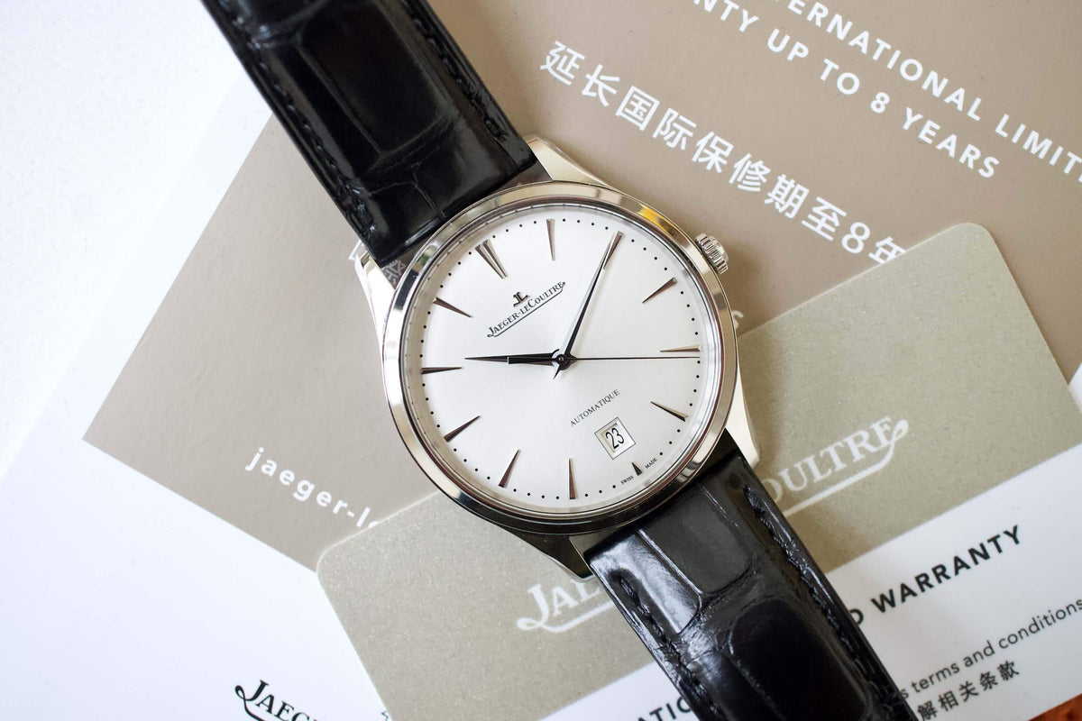 SOLD OUT: JAEGER-LECOULTRE MASTER ULTRA THIN DATE Q1238420 Box Papers 2021 Steel 39mm - WearingTime Luxury Watches