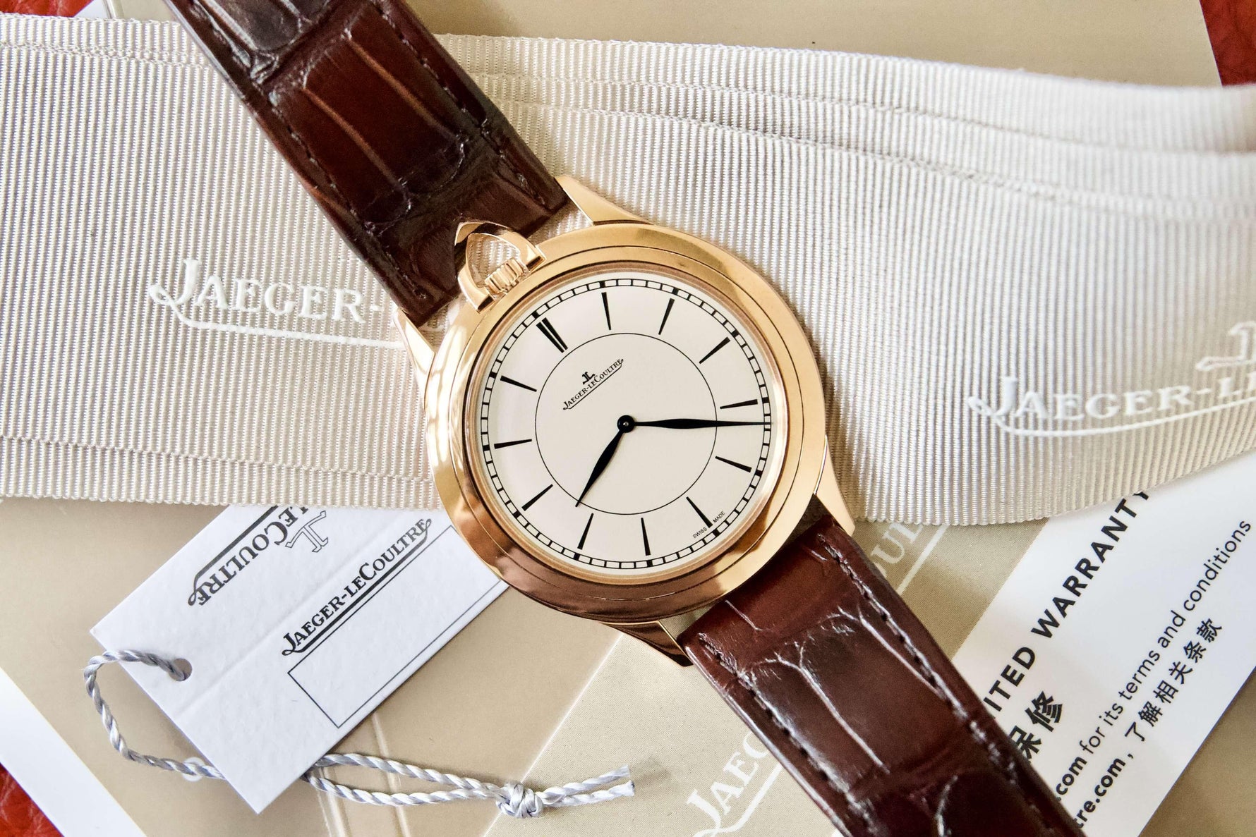 SOLD OUT: Jaeger LeCoultre Master Ultra Thin Kingsman Knife Q1152520 #1/100 Pink Gold Watch NEW - WearingTime Luxury Watches