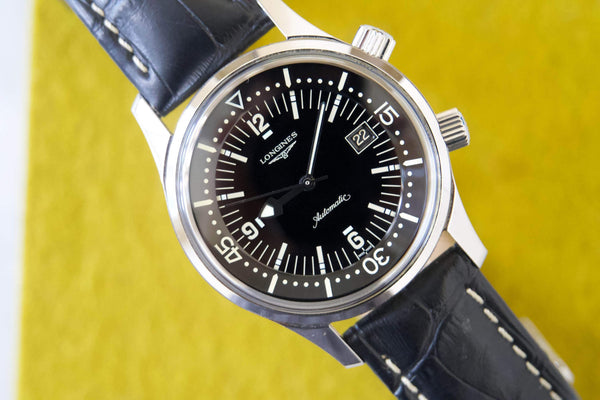 SOLD OUT: Longines Heritage Legend Diver L3.674.4.50.6 42mm Box Black Dial