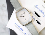 SOLD OUT: NOMOS LUX Ref. 942 TONNEAU 38.5 x 34mm White Gold Box Papers - WearingTime Luxury Watches