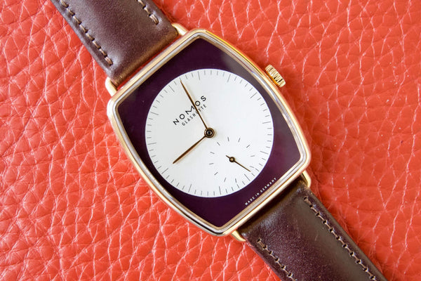 SOLD OUT: NOMOS LUX Zobel 18K Solid Rose Gold Ref. 942 Tonneau 40mm In House Movement