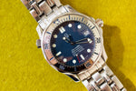 SOLD OUT: Omega Seamaster 300m Blue Wave Dial 36mm Box Papers FACTORY SERVICED 2552.80.00 - WearingTime Luxury Watches