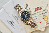 SOLD OUT: Omega Seamaster 300m Blue Wave Dial 36mm Box Papers FACTORY SERVICED 2552.80.00