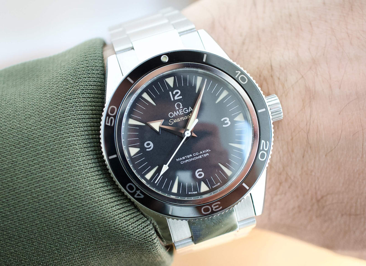 SOLD OUT: Omega Seamaster 300m Liquidmetal 233.30.41.21.01.001 41MM Co-Axial Black Steel Box and Pictogram Card 2019 - WearingTime Luxury Watches