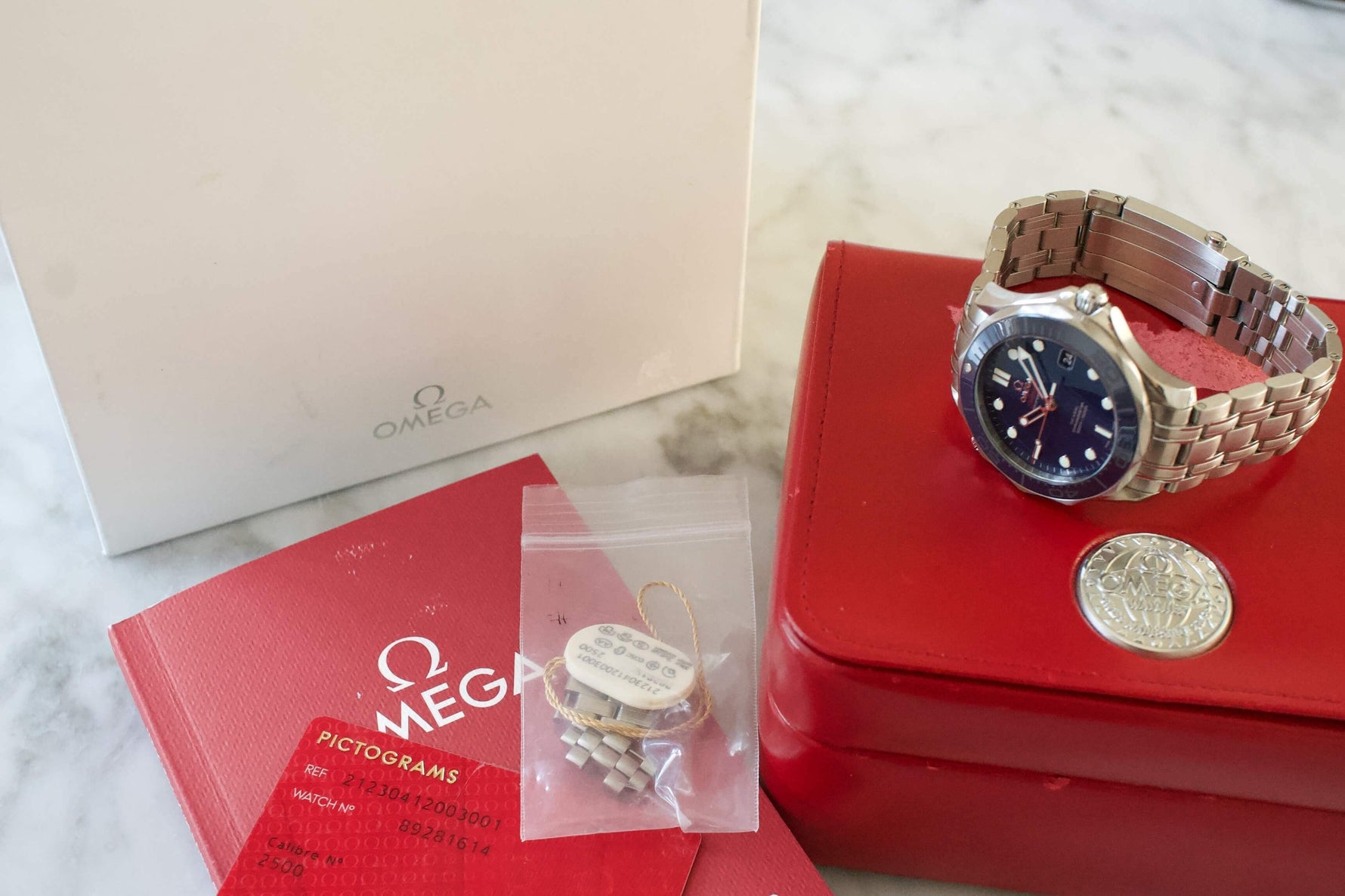 SOLD OUT: Omega Seamaster Blue Ceramic Diver 300M Co-Axial 212.30.41.20.03.001 Box Papers - WearingTime Luxury Watches