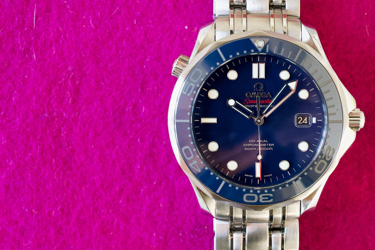 SOLD OUT: Omega Seamaster Blue Ceramic Diver 300M Co-Axial 212.30.41.20.03.001 Box Papers - WearingTime Luxury Watches
