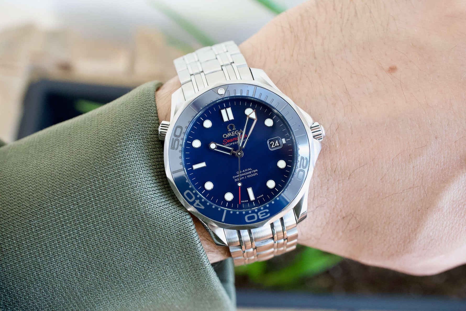 SOLD OUT: Omega Seamaster Blue Ceramic Diver 300M Co-Axial 212.30.41.20.03.001 Box Papers - WearingTime Luxury Watches