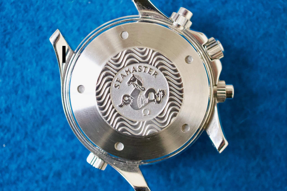 SOLD OUT: OMEGA SEAMASTER CHRONOGRAPH 300M 2599.80 42MM BOX AND PAPERS WAVE DIAL - WearingTime Luxury Watches