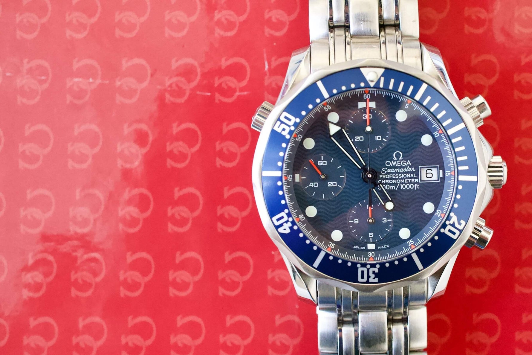 SOLD OUT: Omega Seamaster Chronograph 300m 2599.80 42mm Box and Papers - WearingTime Luxury Watches