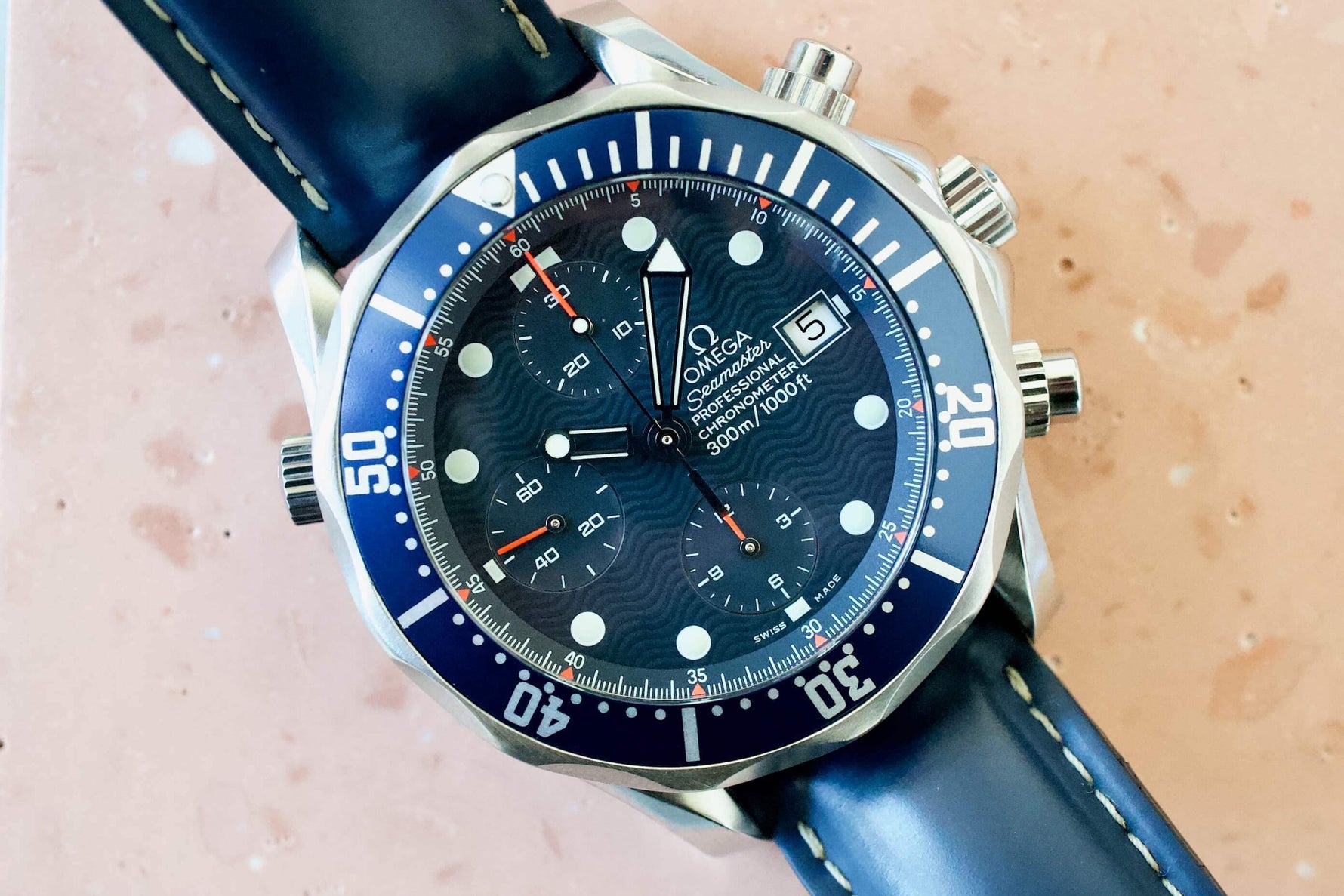 SOLD OUT: Omega Seamaster Chronograph 300m 2599.80 42mm Box and Papers - WearingTime Luxury Watches
