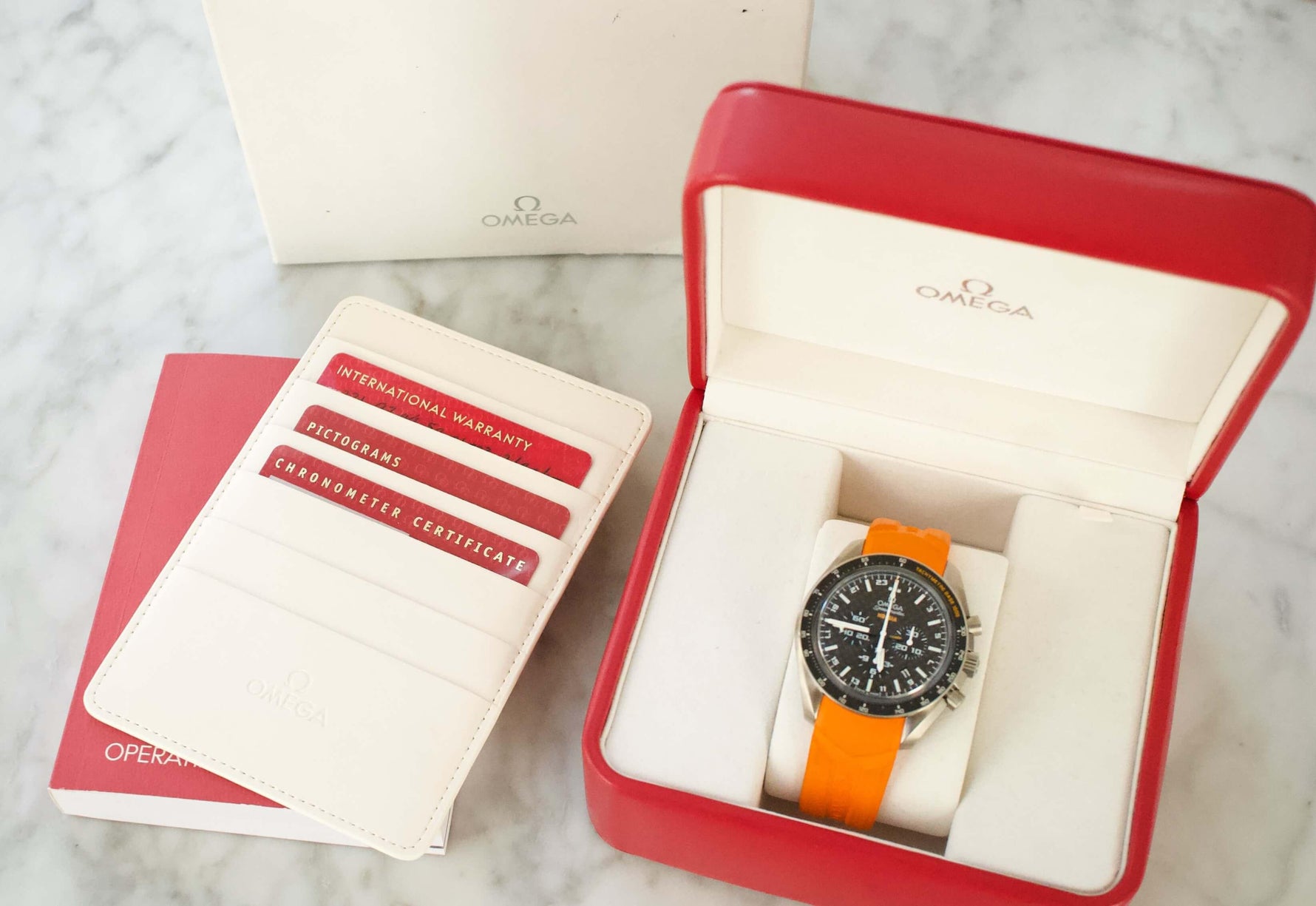 SOLD OUT: Omega Speedmaster 321.92.44.52.01.003 TITANIUM Solar Impulse HB-SIA 44mm Co-Axial Chronograph Box Papers GMT Automatic SERVICED - WearingTime Luxury Watches