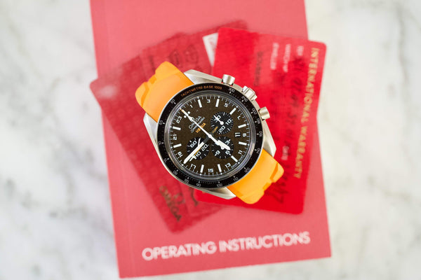 SOLD OUT: Omega Speedmaster 321.92.44.52.01.003 TITANIUM Solar Impulse HB-SIA 44mm Co-Axial Chronograph Box Papers GMT Automatic SERVICED