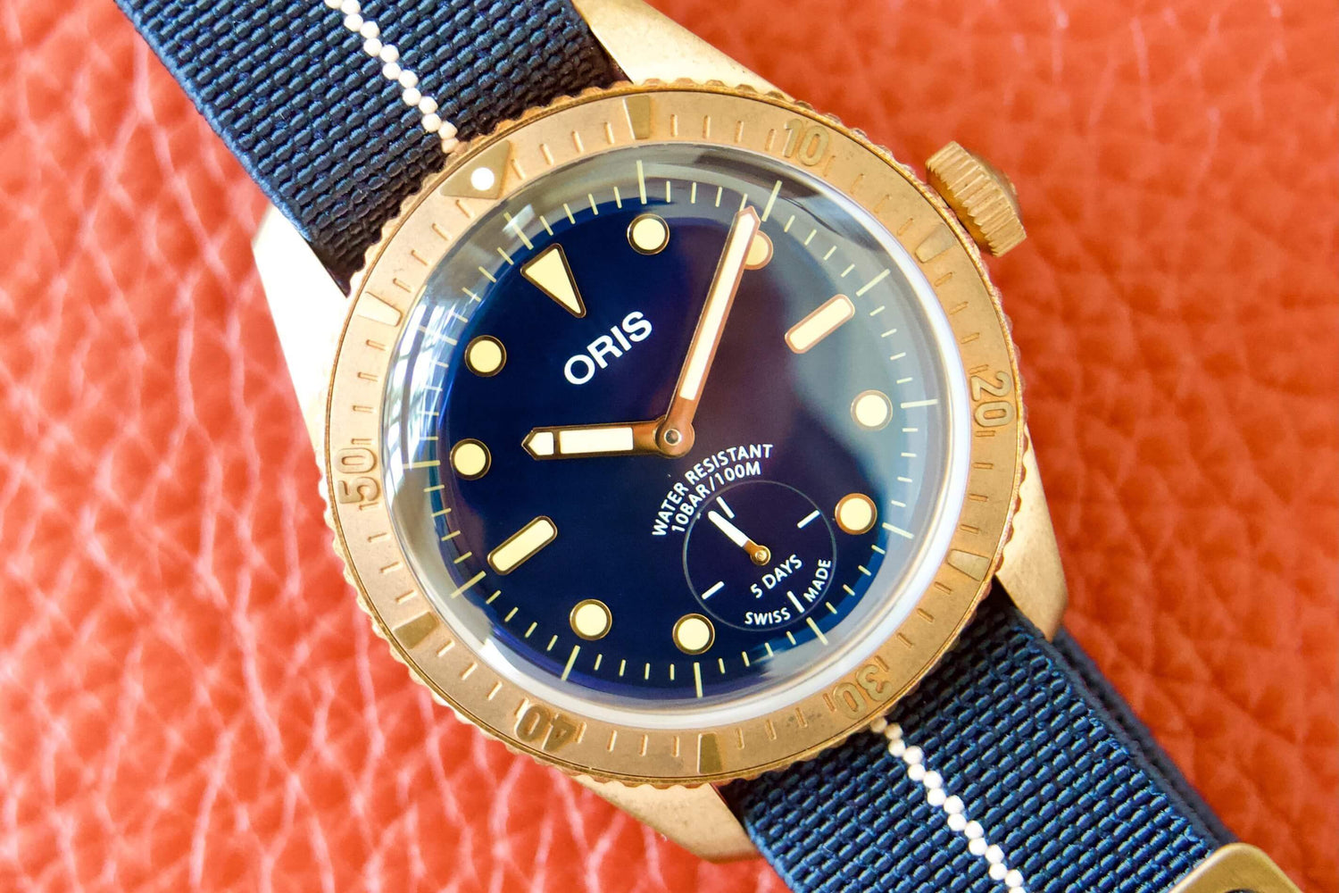 SOLD OUT: Oris Carl Brashear 40mm Calibre 401 Bronze Limited Edition 01 401 7764 3185 Box Papers - WearingTime Luxury Watches