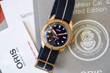 SOLD OUT: Oris Carl Brashear 40mm Calibre 401 Bronze Limited Edition 01 401 7764 3185 Box Papers