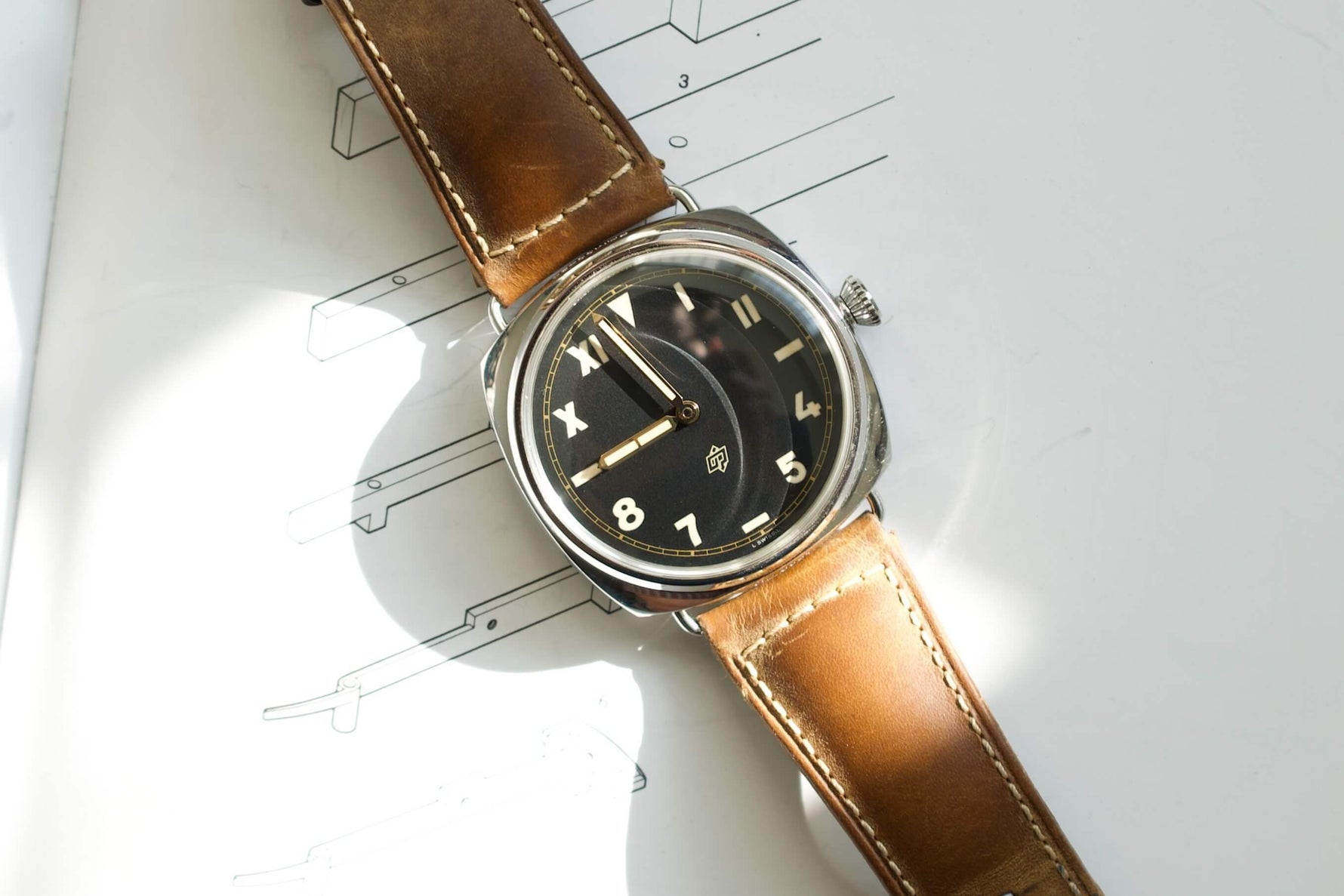 SOLD OUT: Panerai PAM 424 00424 California Dial Radiomir 47MM - WearingTime Luxury Watches