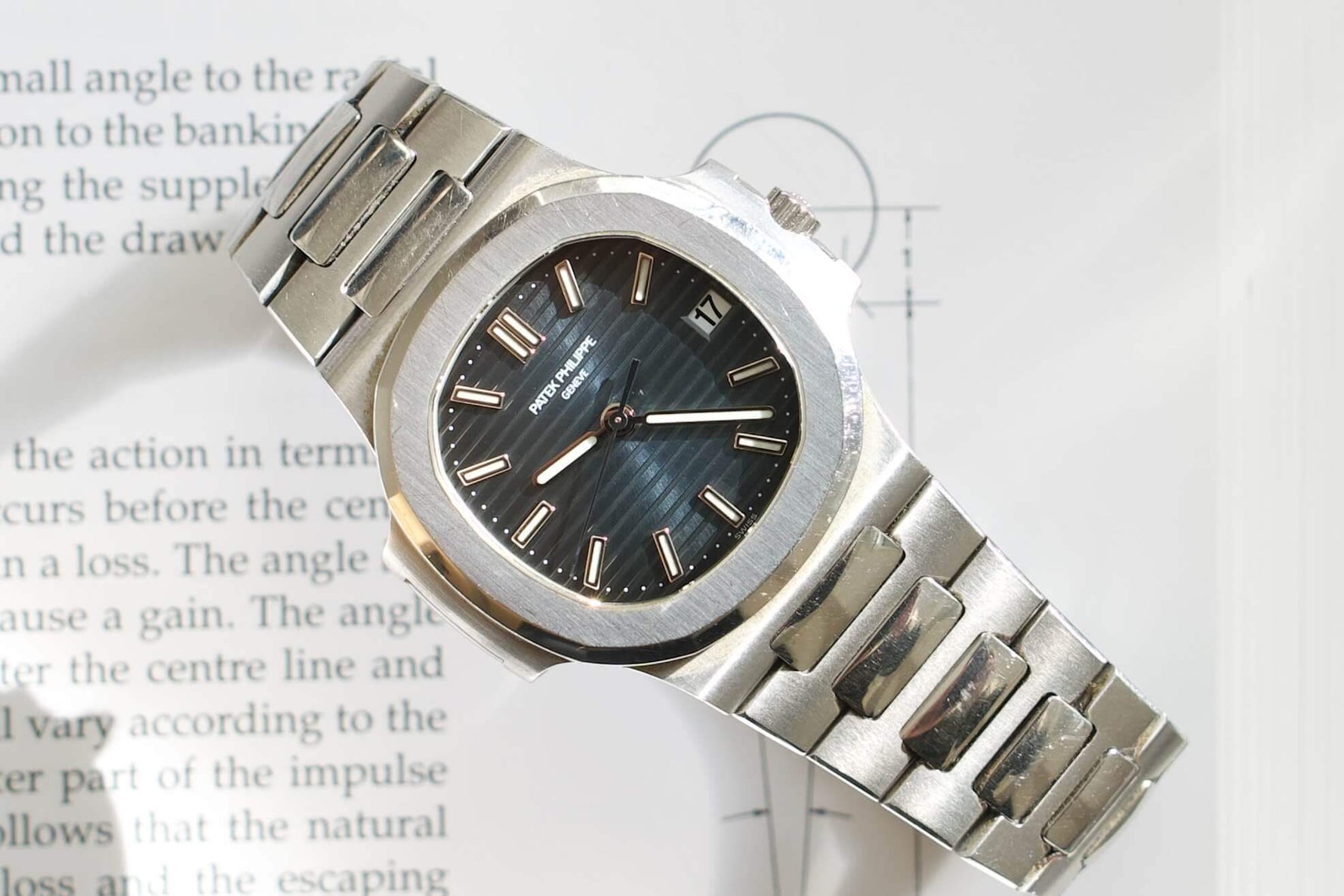 SOLD OUT: Patek Philippe Nautilus Blue Stainless Steel Bracelet 38mm 5800/1A-001 Full Set - WearingTime Luxury Watches