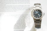 SOLD OUT: Patek Philippe Nautilus Blue Stainless Steel Bracelet 38mm 5800/1A-001 Full Set
