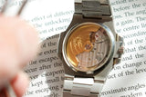 SOLD OUT: Patek Philippe Nautilus Blue Stainless Steel Bracelet 38mm 5800/1A-001 Full Set