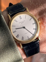 Sold Out: Patek Phillipe 3520 Gubelin Signed Dial 18k Gold Original Strap and Buckle