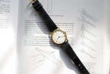 Sold Out: Patek Phillipe 3520 Gubelin Signed Dial 18k Gold Original Strap and Buckle