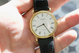 Sold Out: Patek Phillipe 3520 Gubelin Signed Dial 18k Gold Original Strap and Buckle