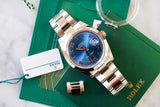 SOLD OUT: Rolex 126300 Datejust 41mm 2022 Azzurro Blue Smooth Bezel Oyster Box and Papers Like New