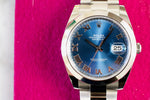 SOLD OUT: Rolex 126300 Datejust 41mm 2022 Azzurro Blue Smooth Bezel Oyster Box and Papers Like New - WearingTime Luxury Watches