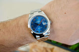 SOLD OUT: Rolex 126300 Datejust 41mm 2022 Azzurro Blue Smooth Bezel Oyster Box and Papers Like New