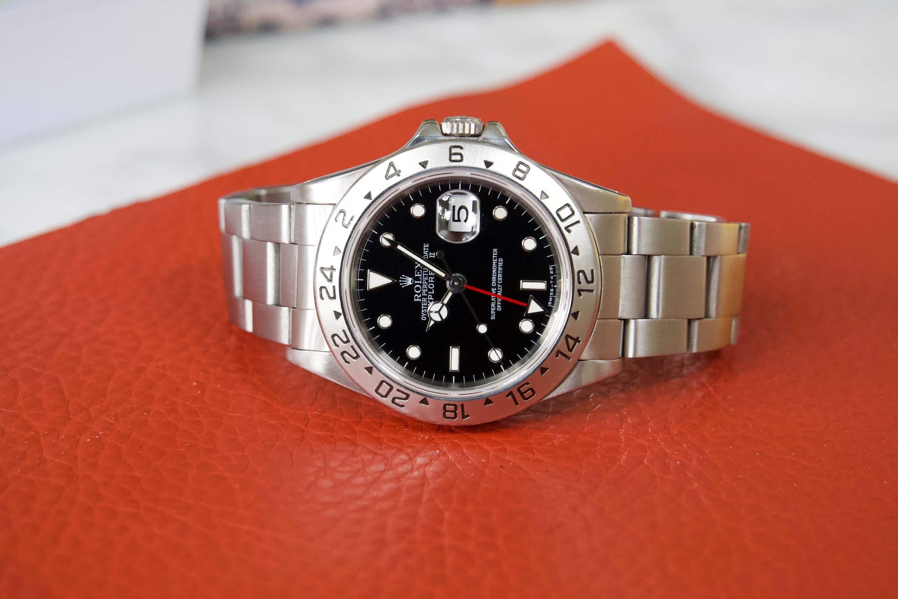 SOLD OUT: Rolex 16570 Explorer ii T Series 40mm Black Dial Mens Watch - WearingTime Luxury Watches