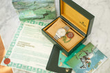 SOLD OUT: Rolex Datejust 16220 36MM Quickset Jubilee Silver Steel Box and Papers 1993 Engine Turned