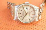 SOLD OUT: Rolex Datejust 16220 36MM Quickset Jubilee Silver Steel Box and Papers 1993 Engine Turned