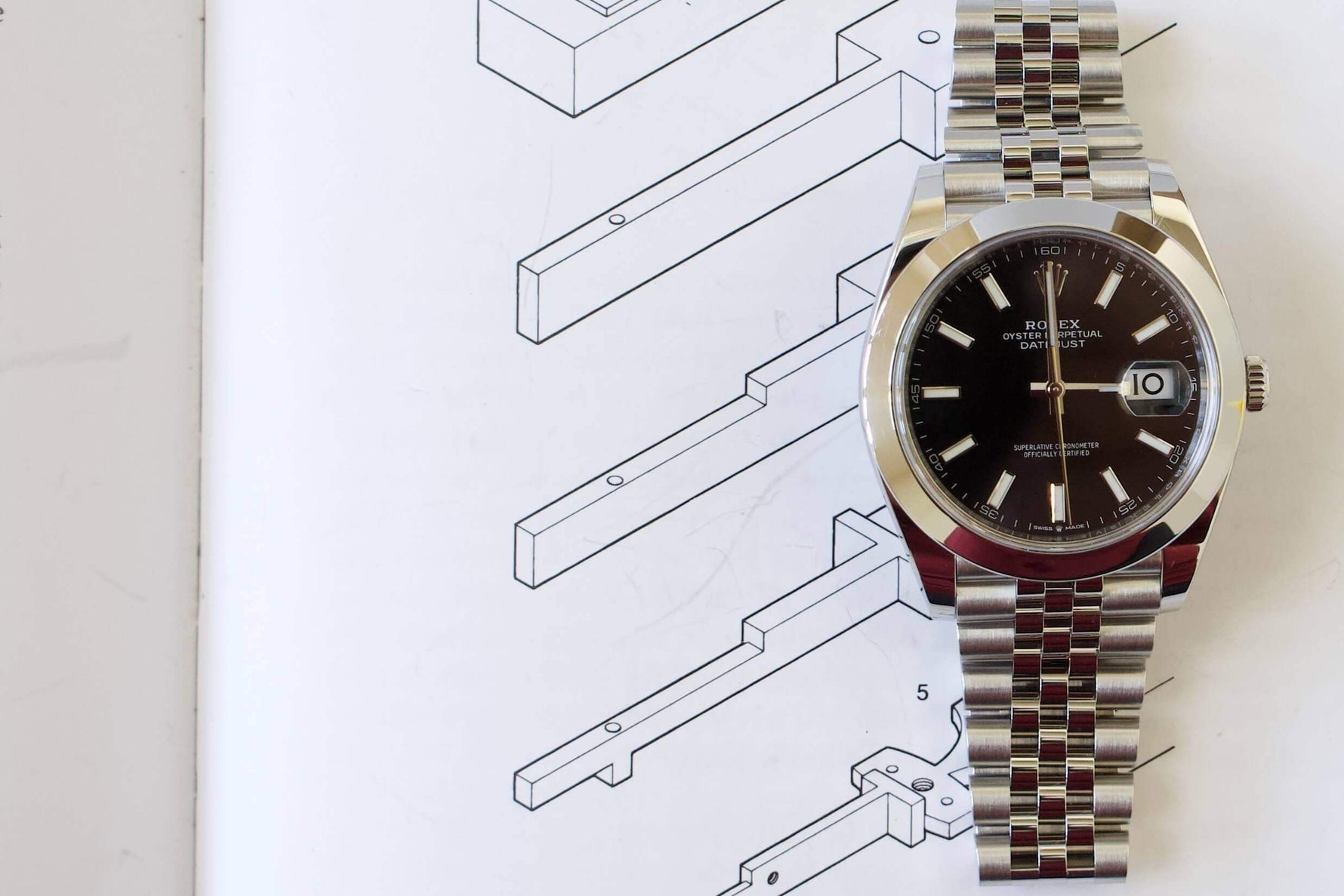 SOLD OUT: Rolex Datejust II Ref. 126300 Unworn 2021 Black Index Dial Box and Papers Jubilee - WearingTime Luxury Watches