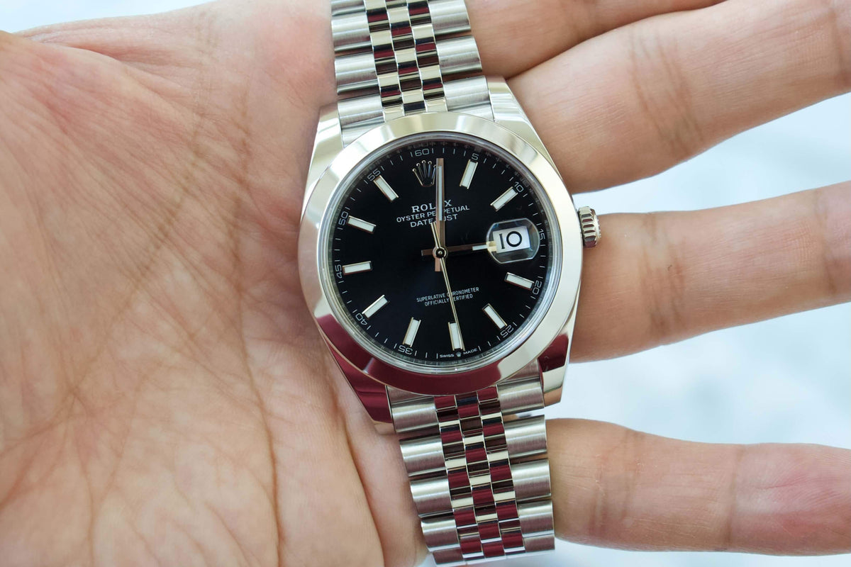 SOLD OUT: Rolex Datejust II Ref. 126300 Unworn 2021 Black Index Dial Box and Papers Jubilee - WearingTime Luxury Watches