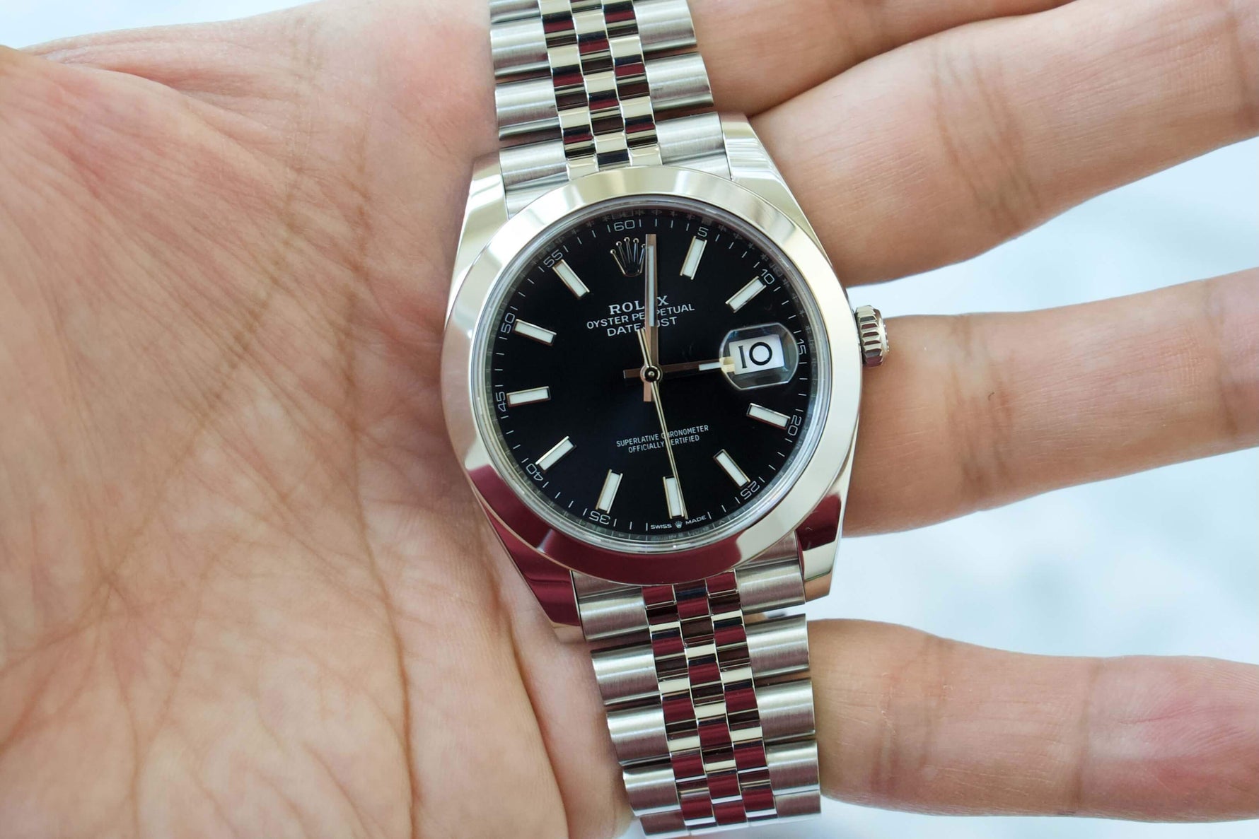 SOLD OUT: Rolex Datejust II Ref. 126300 Unworn 2021 Black Index Dial Box and Papers Jubilee - WearingTime Luxury Watches