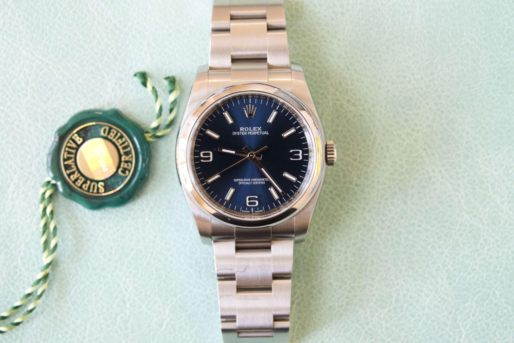 SOLD OUT: Rolex Oyster Perpetual 36mm Ref. 116000 Box and Papers Unpolished - WearingTime Luxury Watches