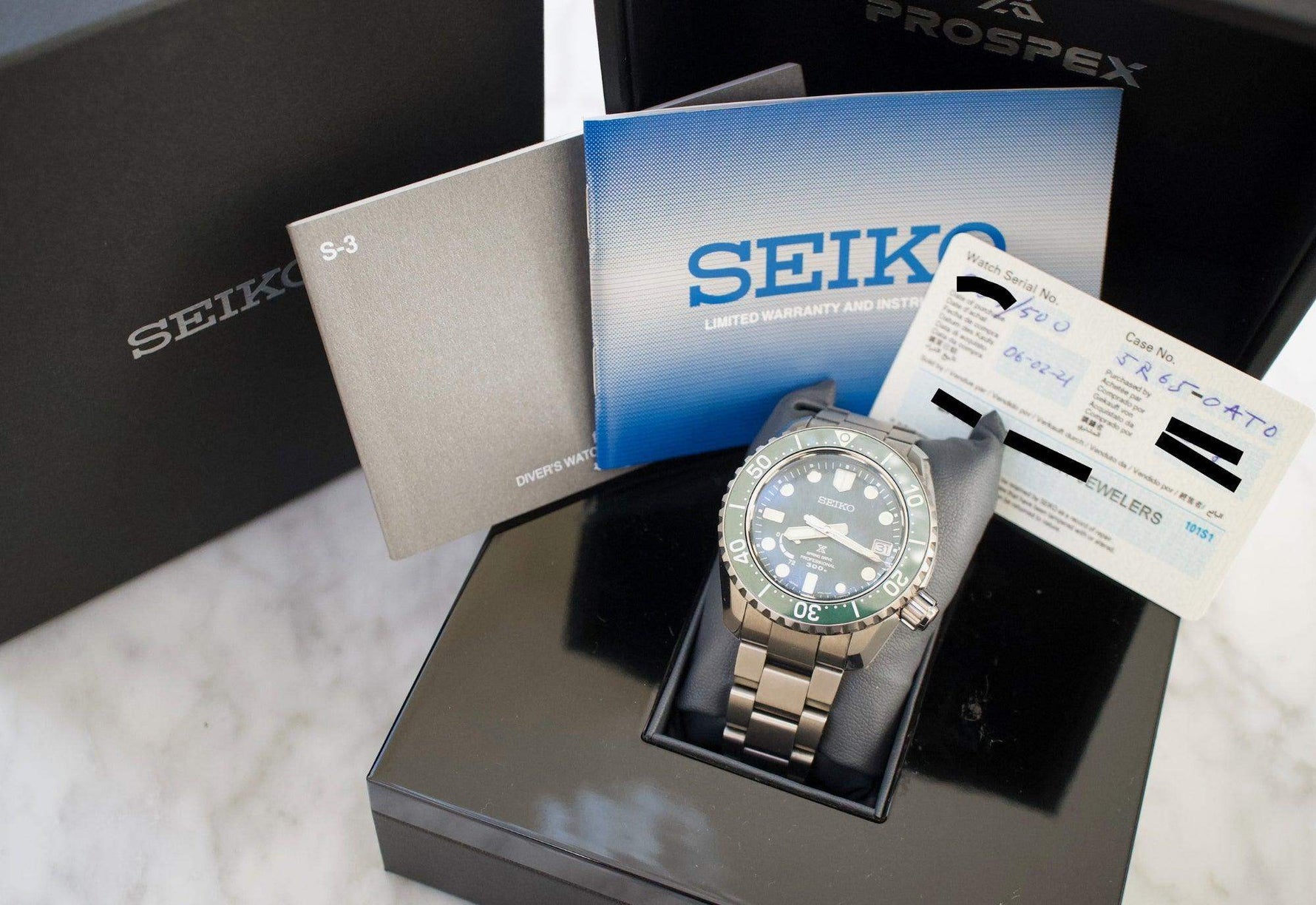 SOLD OUT: Seiko Prospex SBDB039/5R65-0AT0 44MM Spring Drive Limited to 500 Kokebozu Green 300m - WearingTime Luxury Watches