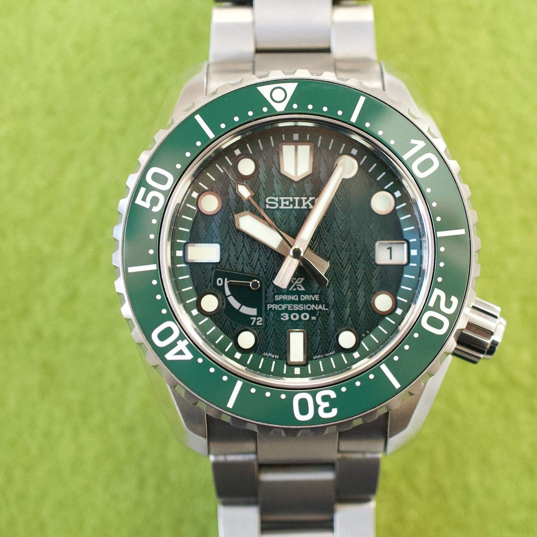 SOLD OUT: Seiko Prospex SBDB039/5R65-0AT0 44MM Spring Drive Limited to 500 Kokebozu Green 300m - WearingTime Luxury Watches