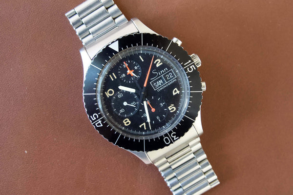 SOLD OUT: Sinn 156 German Military Watch 43mm Lemania 5100 Chronograph NSA Bracelet