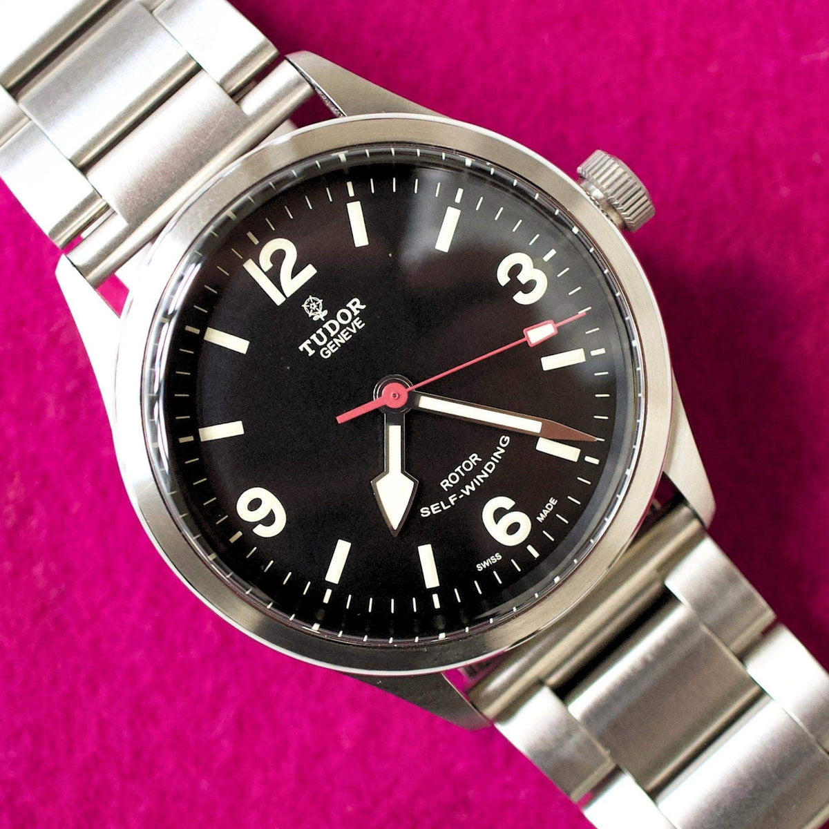 SOLD OUT: Tudor Heritage Ranger 79910 41MM Steel Bracelet Discontinued Model Black Steel Box and Papers 2021 - WearingTime Luxury Watches