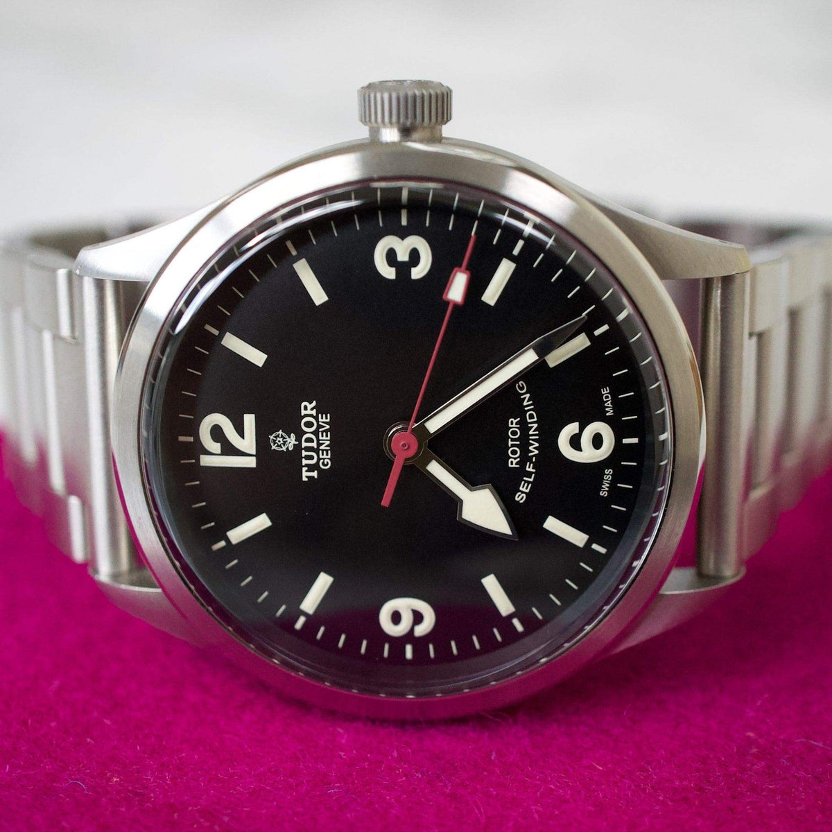 SOLD OUT: Tudor Heritage Ranger 79910 41MM Steel Bracelet Discontinued Model Black Steel Box and Papers 2021 - WearingTime Luxury Watches