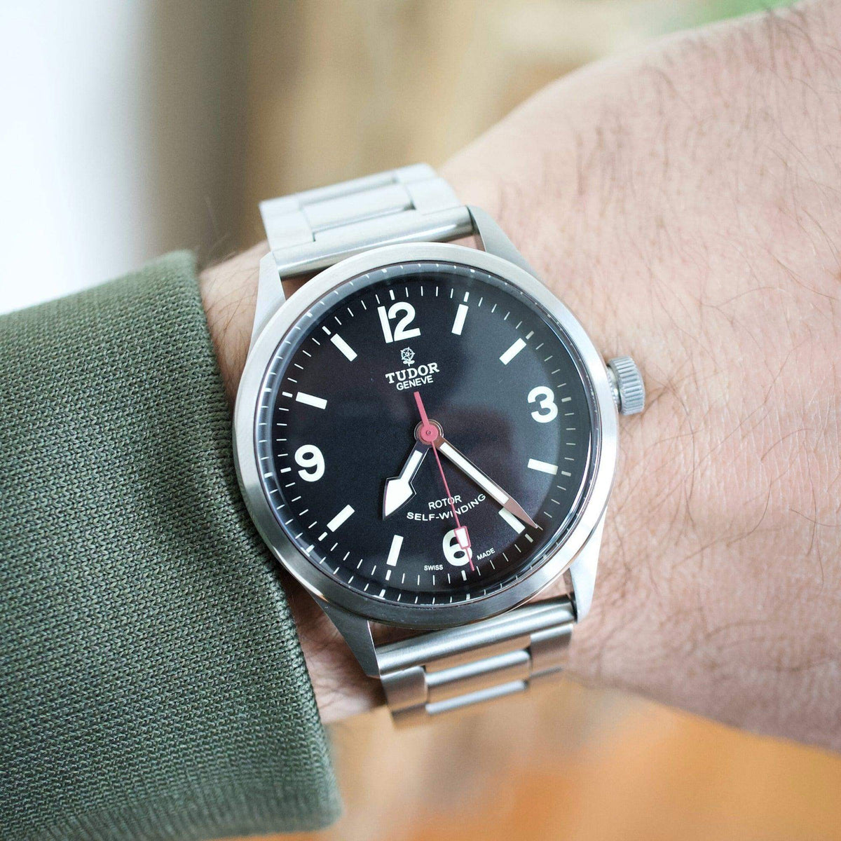 SOLD OUT: Tudor Heritage Ranger 79910 41MM Steel Bracelet Discontinued Model Black Steel Box and Papers 2021 - WearingTime Luxury Watches