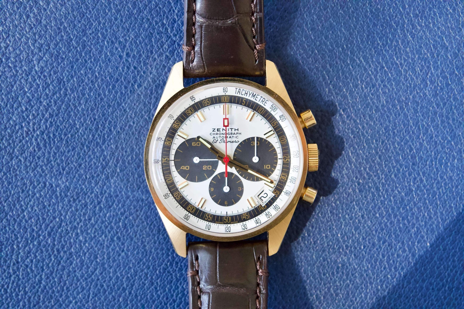 SOLD OUT: Zenith El Primero Revival G381 Chronograph HODINKEE Limited Edition 18k Gold Panda Dial 50 year Warranty 30.G381.400 - WearingTime Luxury Watches