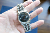 SOLD: ROLEX DATEJUST 36 WIMBLEDON Jubilee 126234 GREEN Rhodium ROMAN Box and Papers 18K Bezel