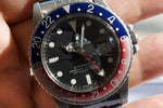 SOLDOUT: 1984 Rolex GMT Master ii Pepsi 16750 Jubilee Bracelet Ghost Bezel Vintage - WearingTime Luxury Watches