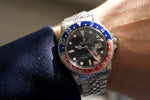 SOLDOUT: 1984 Rolex GMT Master ii Pepsi 16750 Jubilee Bracelet Ghost Bezel Vintage - WearingTime Luxury Watches