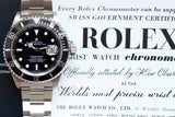 Stainless steel Rolex Submariner 16610 luxury watch with black dial and official certificate