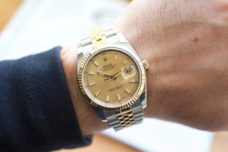 SOLDOUT: 2008/09 Rolex Datejust Champagne Dial 116233 - WearingTime Luxury Watches