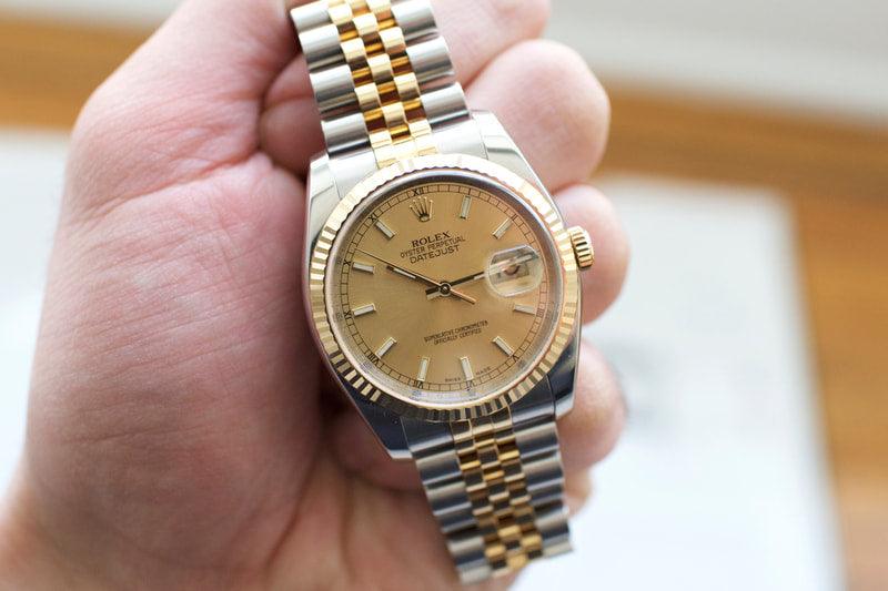 SOLDOUT: 2008/09 Rolex Datejust Champagne Dial 116233 - WearingTime Luxury Watches