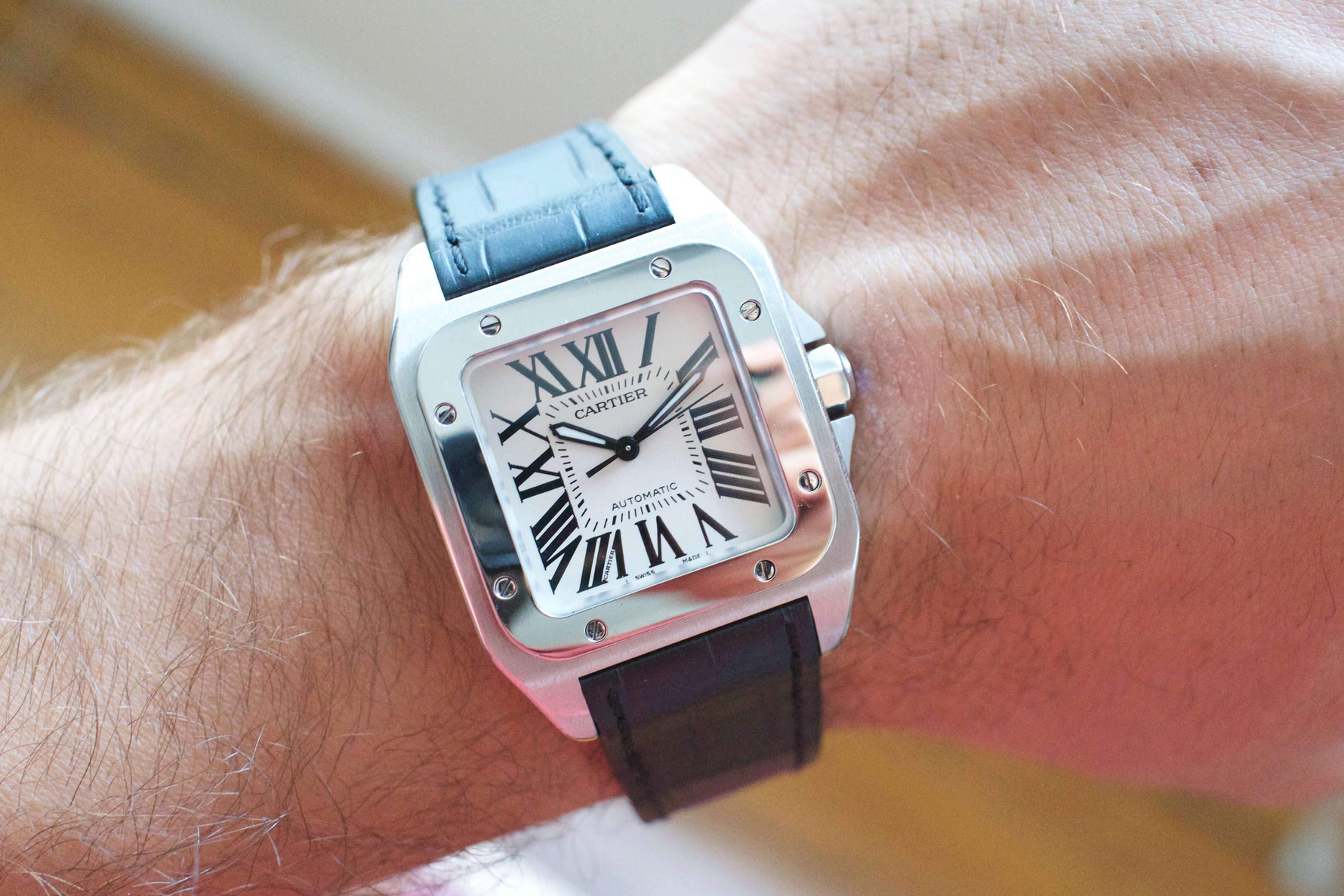 SOLDOUT: Cartier Santos 100 Steel Mid Size W20106X8 - WearingTime Luxury Watches
